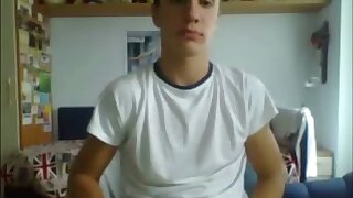 Young Italian guy shows his huge cock on cam