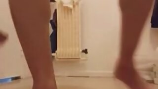 Arab slim daddy jerking off and pretending fuck position
