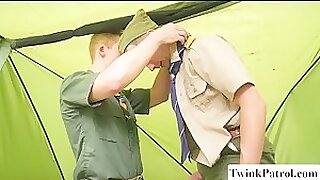 Setting our camping tent and start fucking